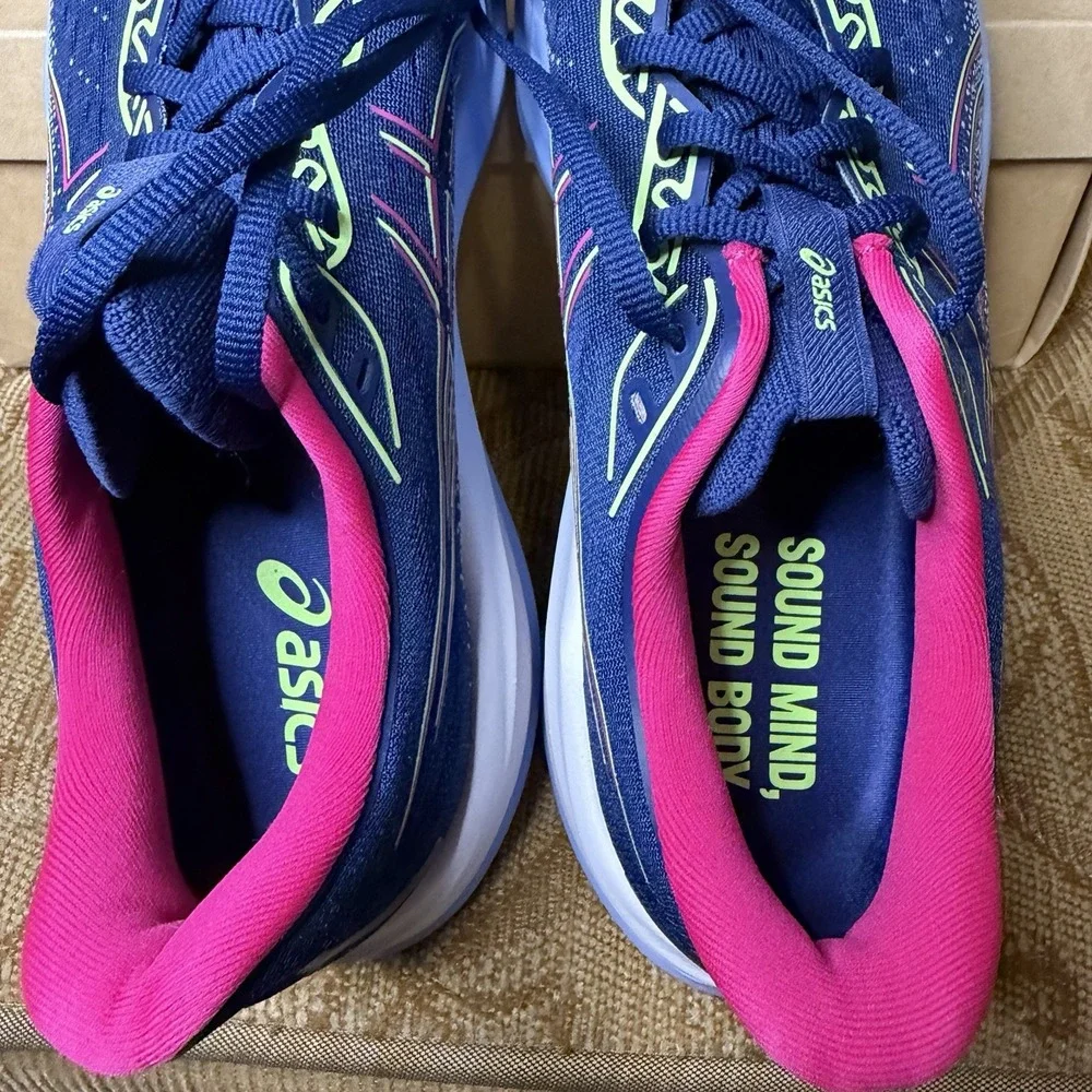 ASICS Gel-Cumulus 26 Blue Expanse Pink Rave 1012B738-400 Women's Size 12 Running